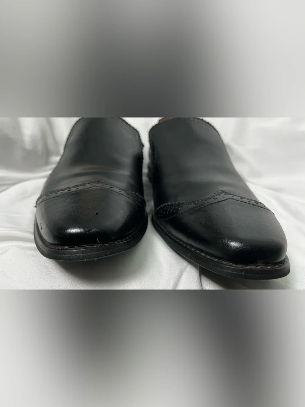 Fratelli Select Men's Black Cap-toe Leather Slip-On Dress Shoes Size 13M